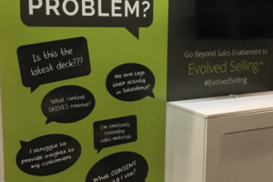 Picture of a green panel with different small speech bubbles with text